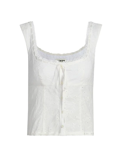 Lou Eyelet Voile Top