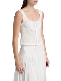 Lou Eyelet Voile Top