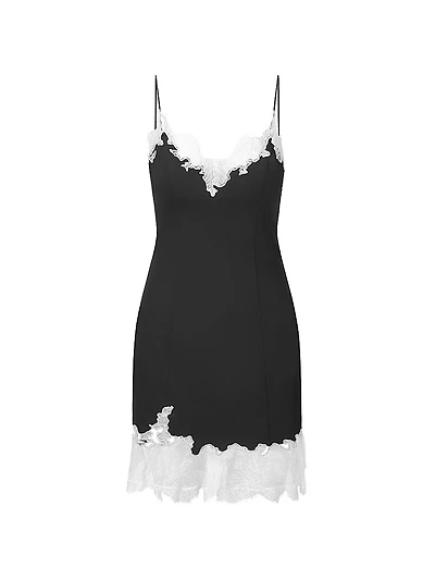 Nadia Lace-Trimmed Minidress