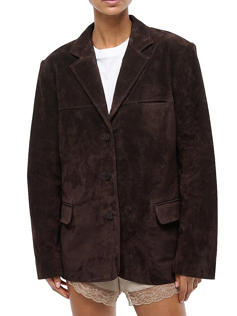 Natalie Suede Oversized Jacket