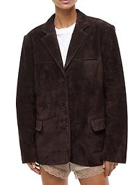 Natalie Suede Oversized Jacket