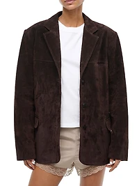 Natalie Suede Oversized Jacket