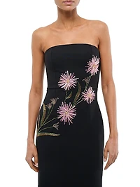 Brooke Floral Beaded Ponte Sheath Dress