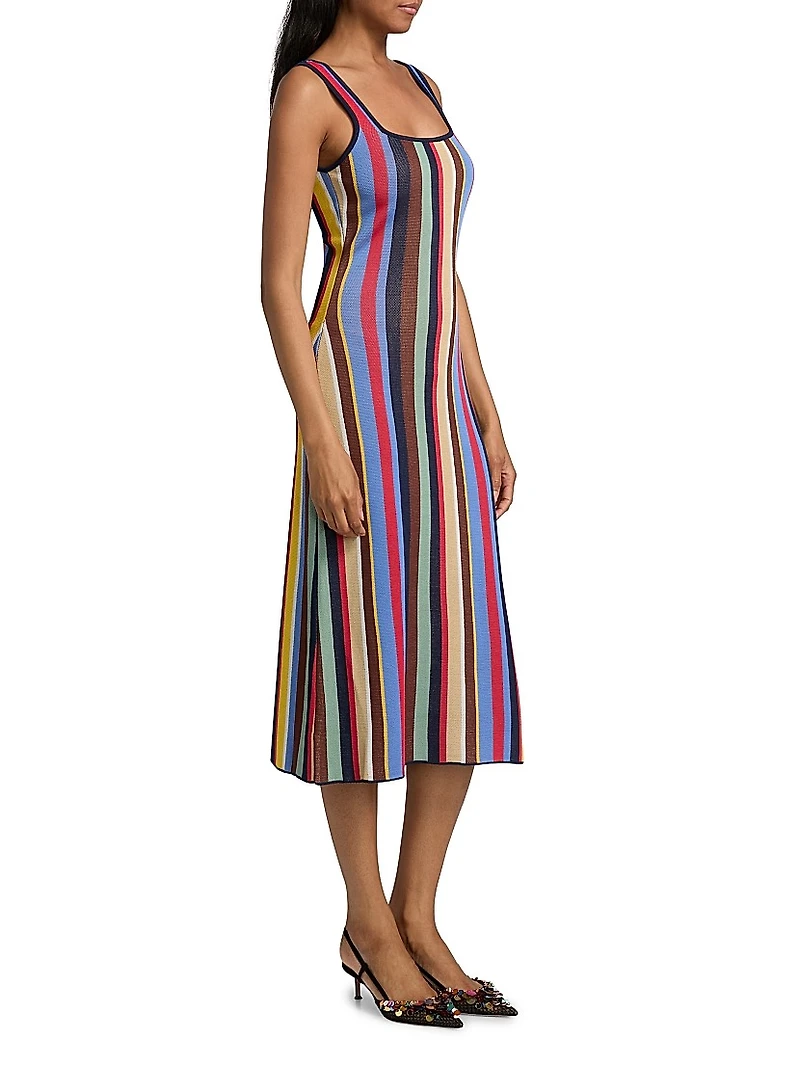 Katie Market Stripe Midi-Dress