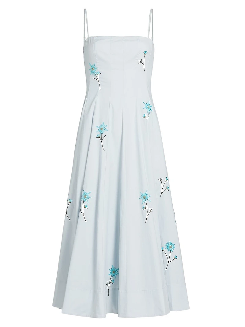 Wylie Embellished Poplin Midi-Dress