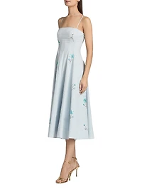 Wylie Embellished Poplin Midi-Dress