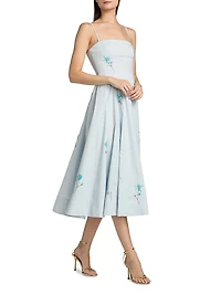 Wylie Embellished Poplin Midi-Dress