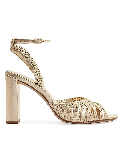 Agatha 90MM Metallic Leather Sandals