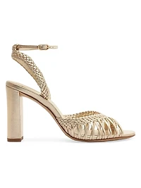 Agatha 90MM Metallic Leather Sandals