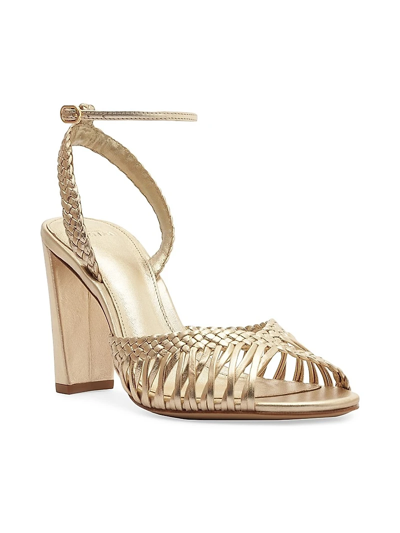 Agatha 90MM Metallic Leather Sandals