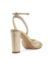 Agatha 90MM Metallic Leather Sandals