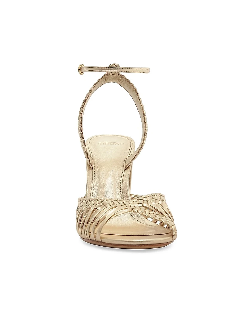 Agatha 90MM Metallic Leather Sandals