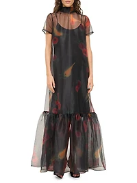 Calluna Printed Organza Dress
