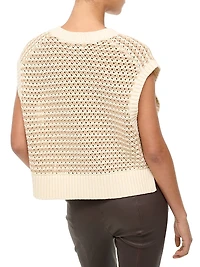 Americana Striped Crochet Crop Sweater