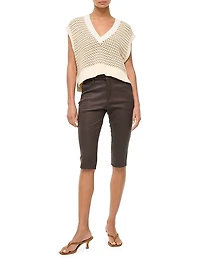 Americana Striped Crochet Crop Sweater
