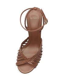 Agatha 90MM Strappy Leather Sandals