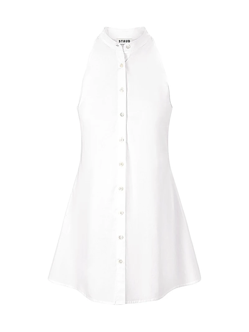 Shirley Cotton Poplin Halter Minidress