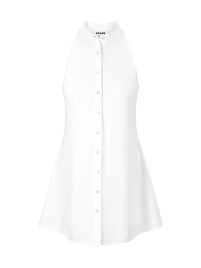 Shirley Cotton Poplin Halter Minidress