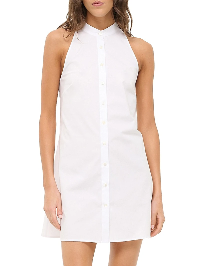 Shirley Cotton Poplin Halter Minidress