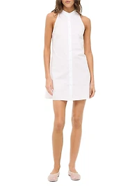 Shirley Cotton Poplin Halter Minidress