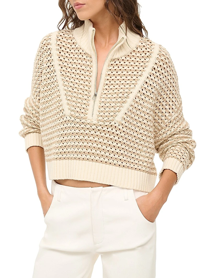 Hampton Striped Crochet Sweater