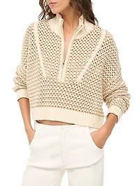 Hampton Striped Crochet Sweater