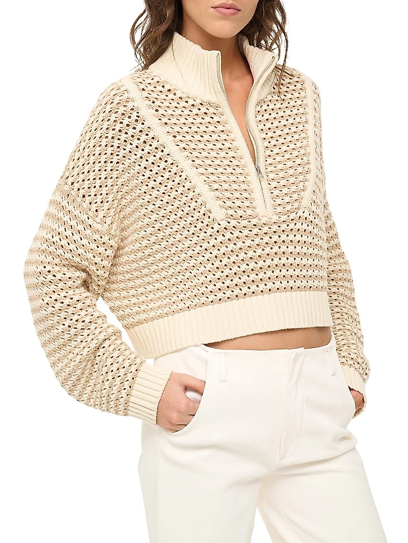 Hampton Striped Crochet Sweater