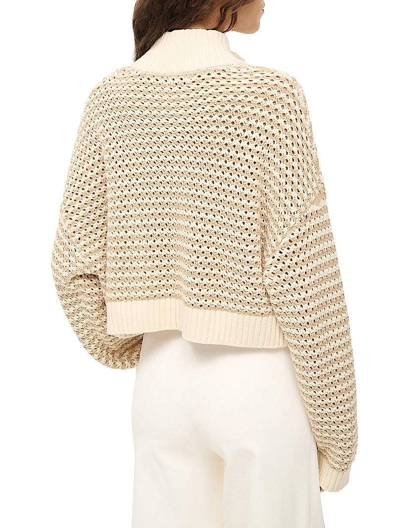 Hampton Striped Crochet Sweater