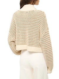 Hampton Striped Crochet Sweater