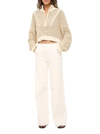 Hampton Striped Crochet Sweater
