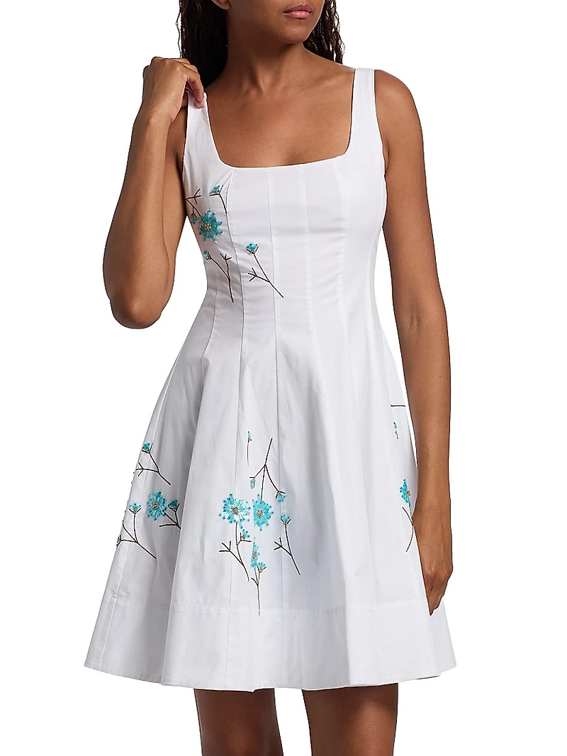 Wells Embellished Poplin Minidress