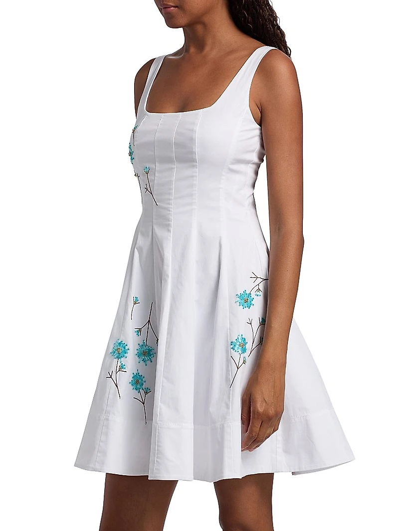 Wells Embellished Poplin Minidress