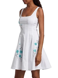Wells Embellished Poplin Minidress