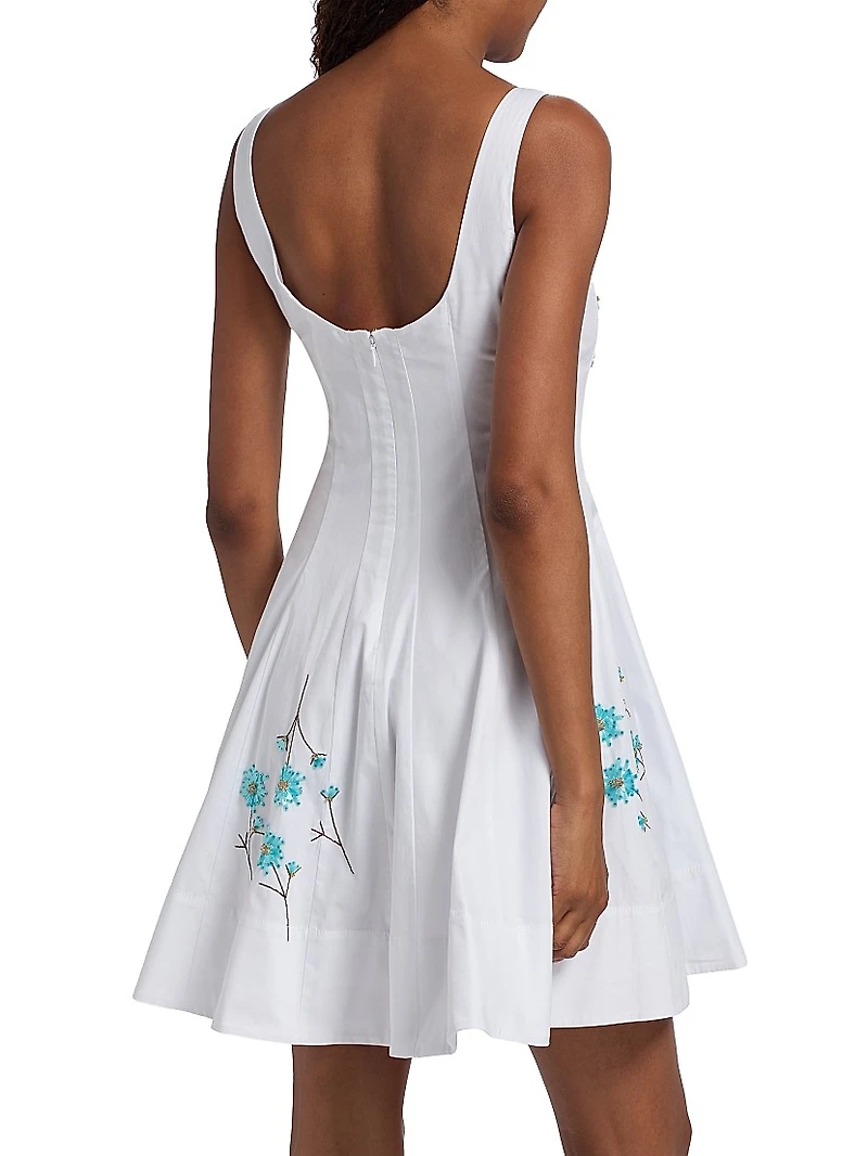 Wells Embellished Poplin Minidress
