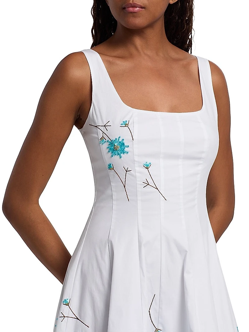 Wells Embellished Poplin Minidress