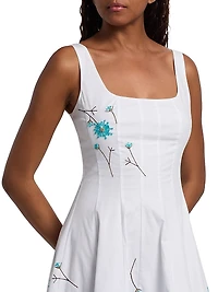 Wells Embellished Poplin Minidress