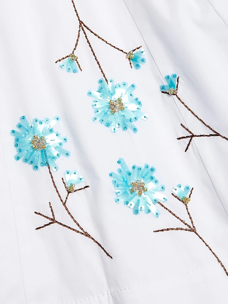 Wells Embellished Poplin Minidress