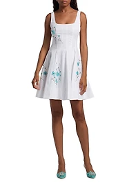 Wells Embellished Poplin Minidress