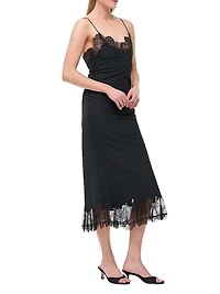 Nadia Lace-Trimmed Midi-Dress