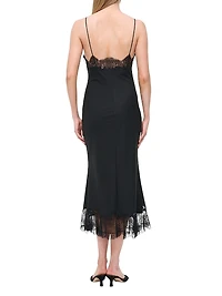 Nadia Lace-Trimmed Midi-Dress