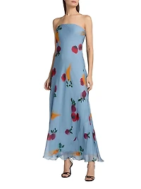 Cassie Chiffon Strapless Maxi Dress
