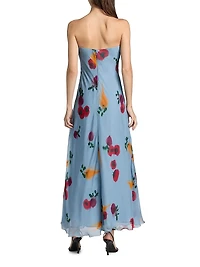 Cassie Chiffon Strapless Maxi Dress