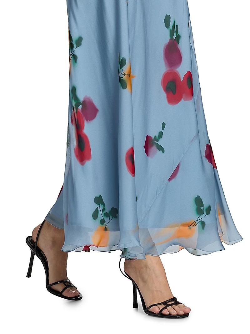 Cassie Chiffon Strapless Maxi Dress