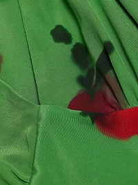 Lucca Tomato Silk Midi-Dress