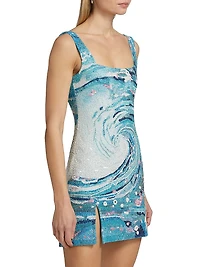 Le Sable Beaded Minidress