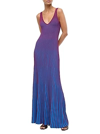 Claretta Rib-Knit Maxi Dress