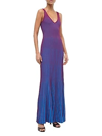 Claretta Rib-Knit Maxi Dress