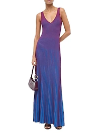 Claretta Rib-Knit Maxi Dress