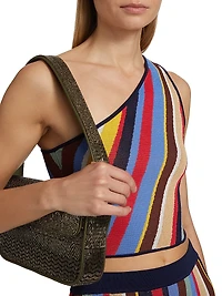 Lexi Striped One-Shoulder Crop Top