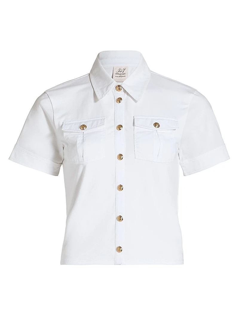 Tiana Cotton-Blend Top